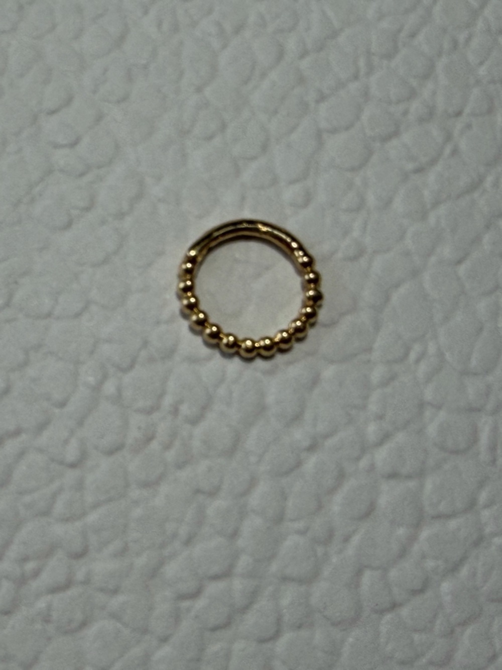 14kt Gold Beaded Hoop